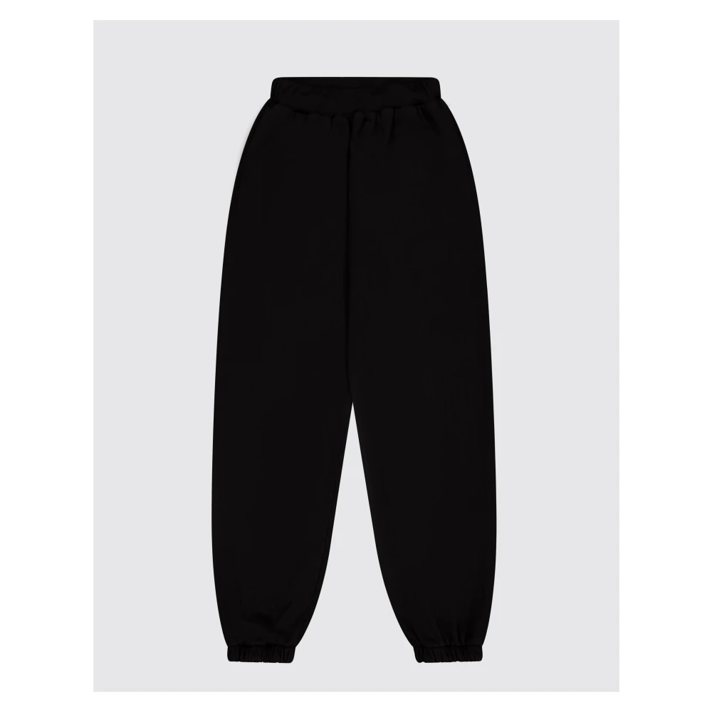 Laneus Sportieve Jersey Katoenen Broek met Logo Borduurwerk Black Unisex