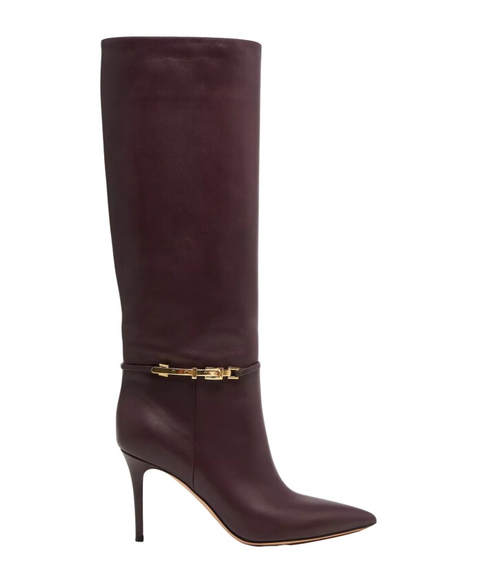 burgundy-high-heel-boots-with-gold-detail