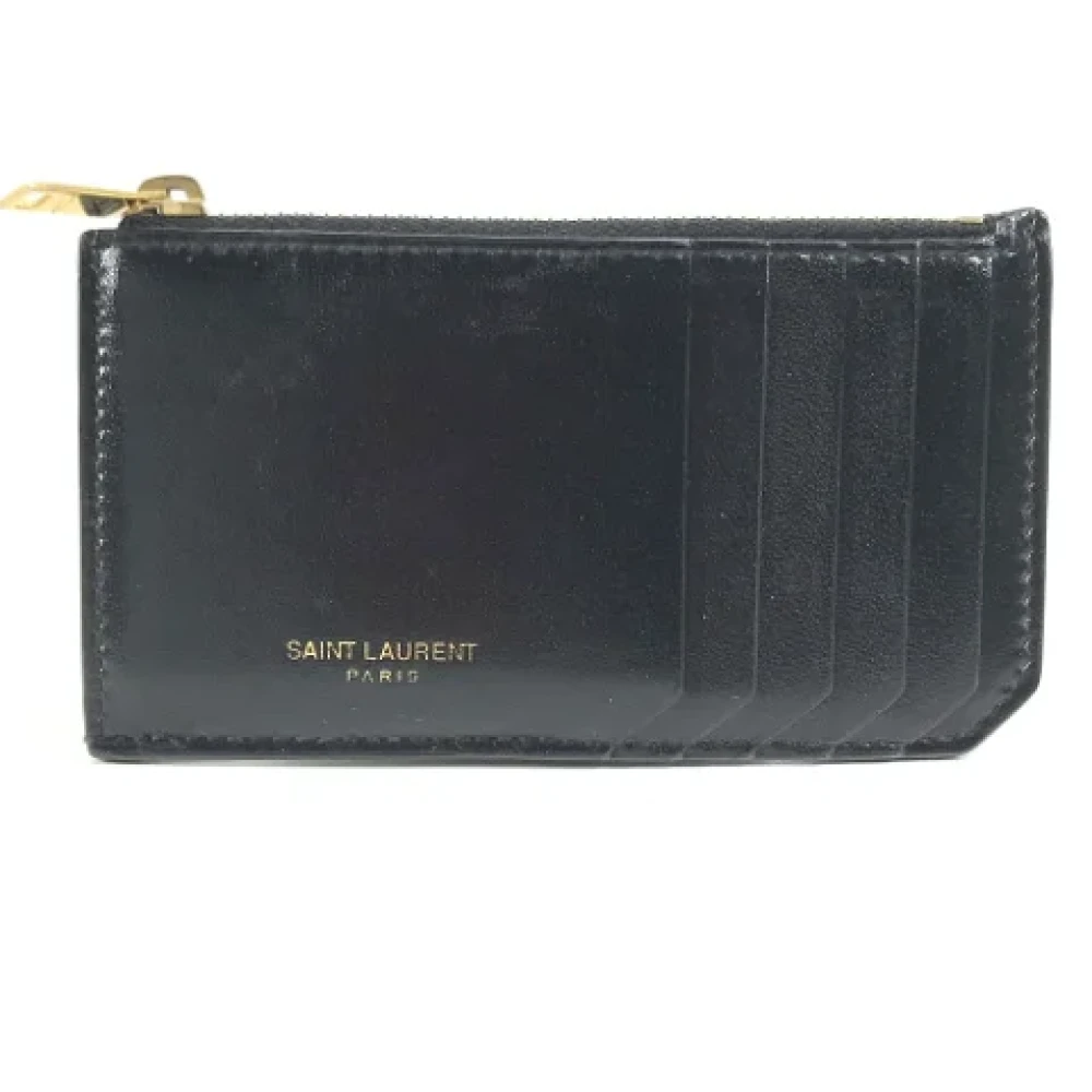 Yves Saint Laurent Vintage Pre-owned Leather wallets Black Heren