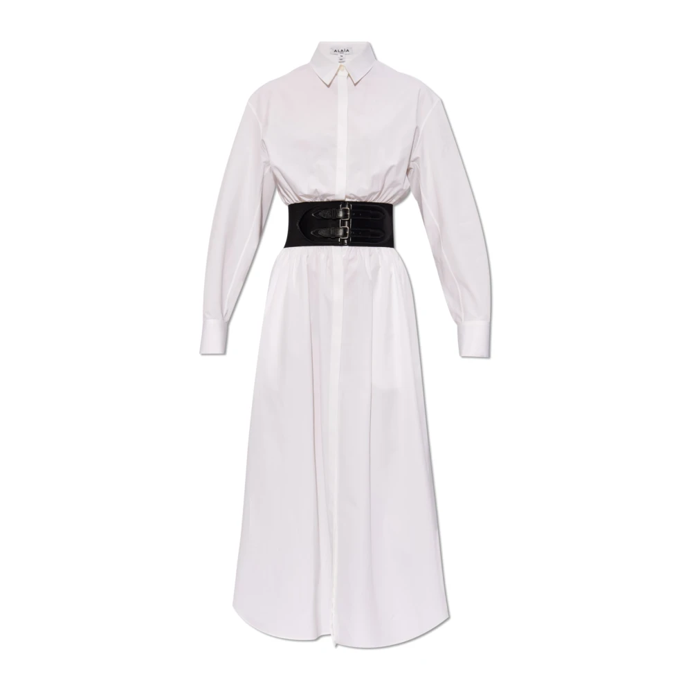 Alaïa Jurk met riem White Dames