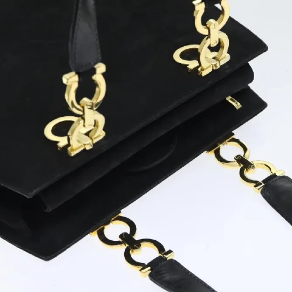 Salvatore Ferragamo Pre-owned Suede handbags Black Dames