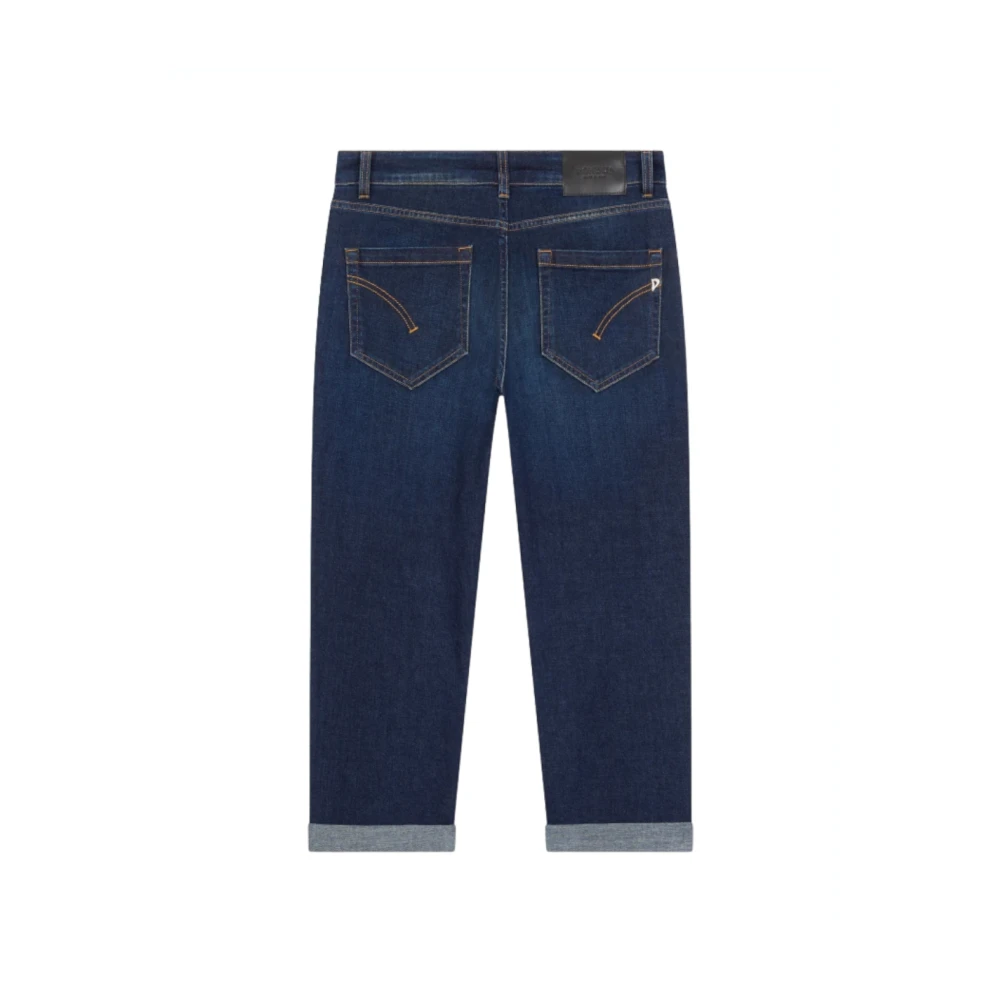 Dondup Cropped Jeans met Jewel Button Fastening Blue Dames