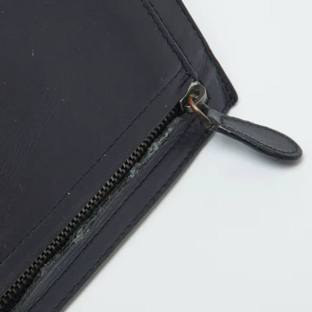 Bottega Veneta Vintage Pre-owned Leather wallets Blue Dames