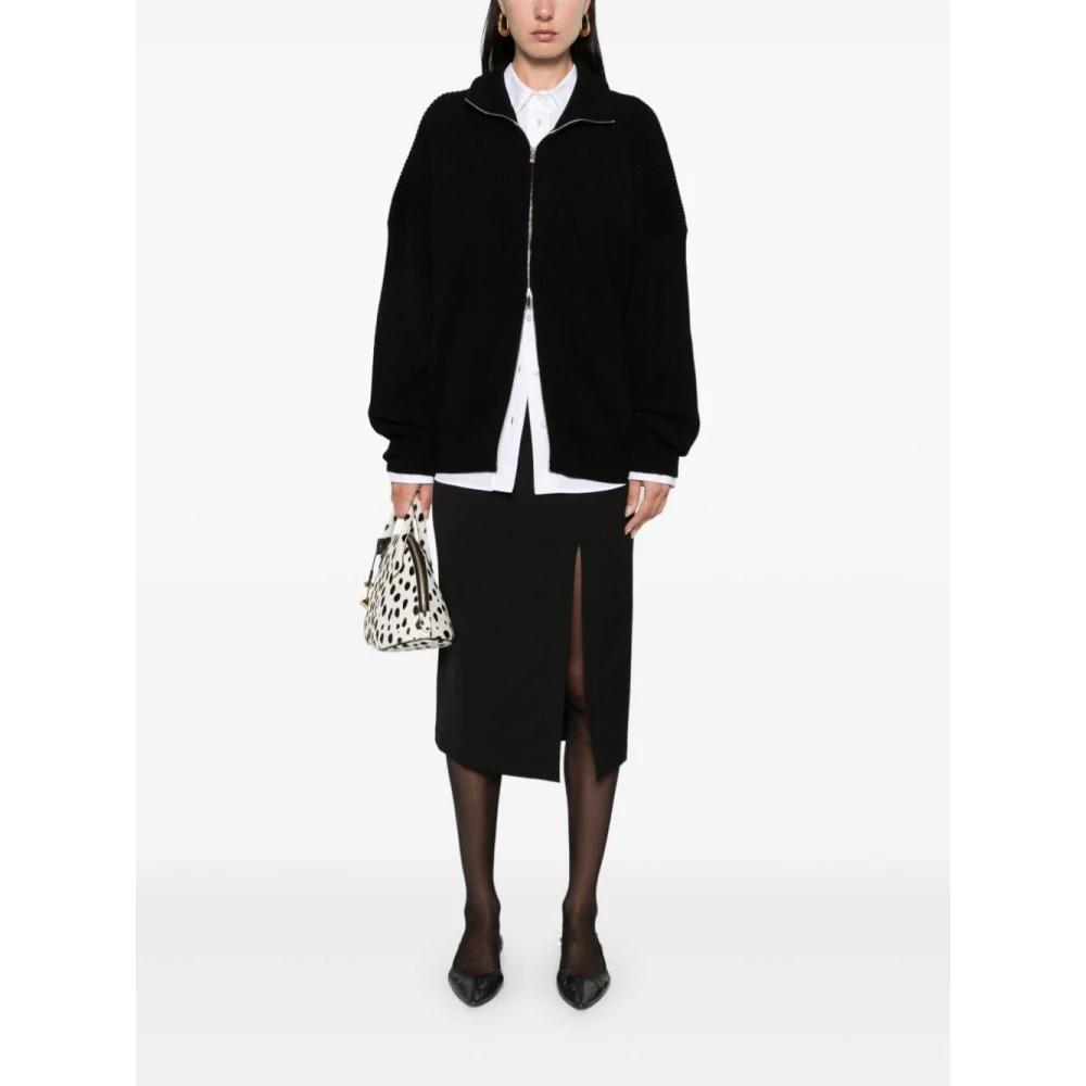 Barena Venezia Zwarte wollen potloodrok Black Dames