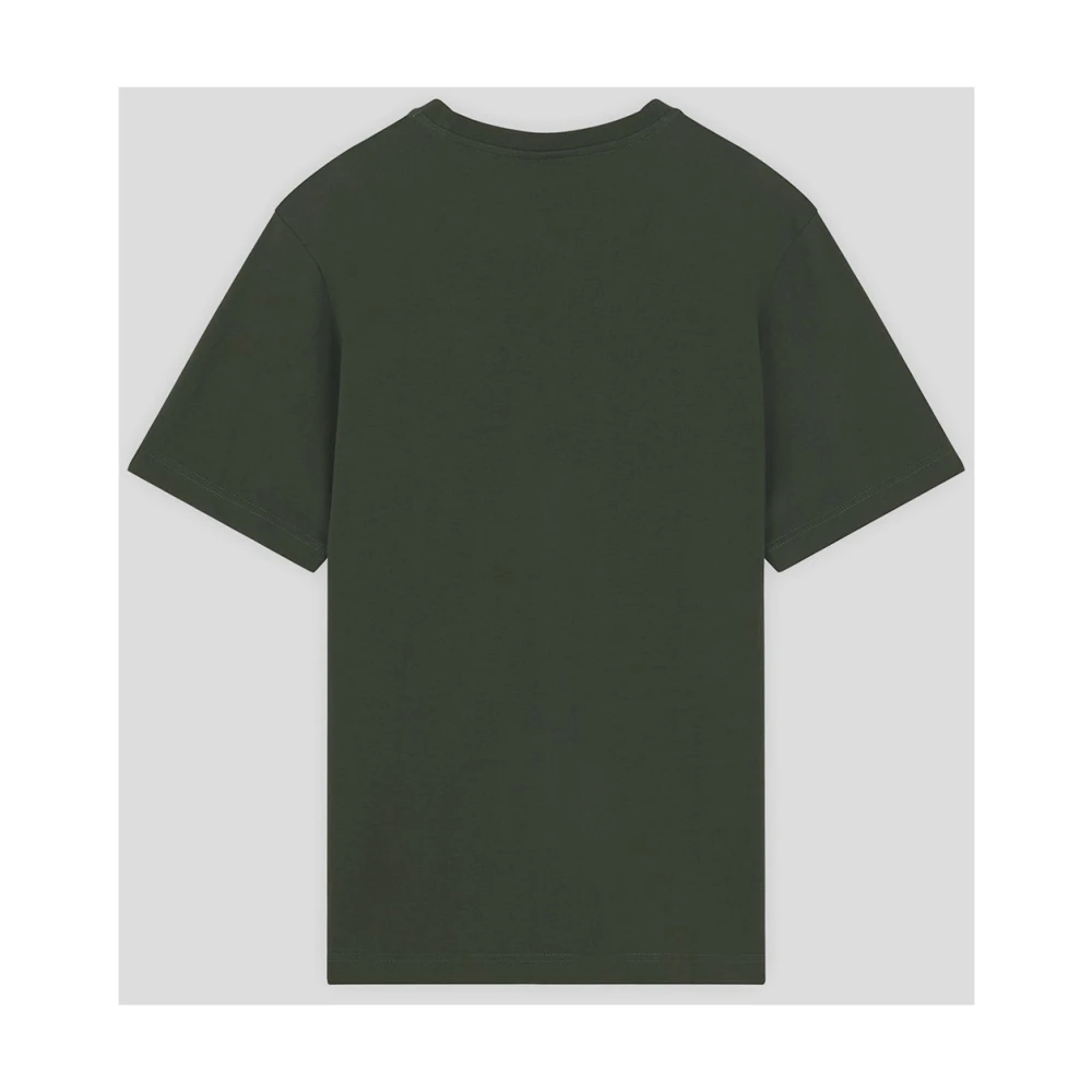 Maison Kitsuné Katoenen Logo T-shirt Green Heren