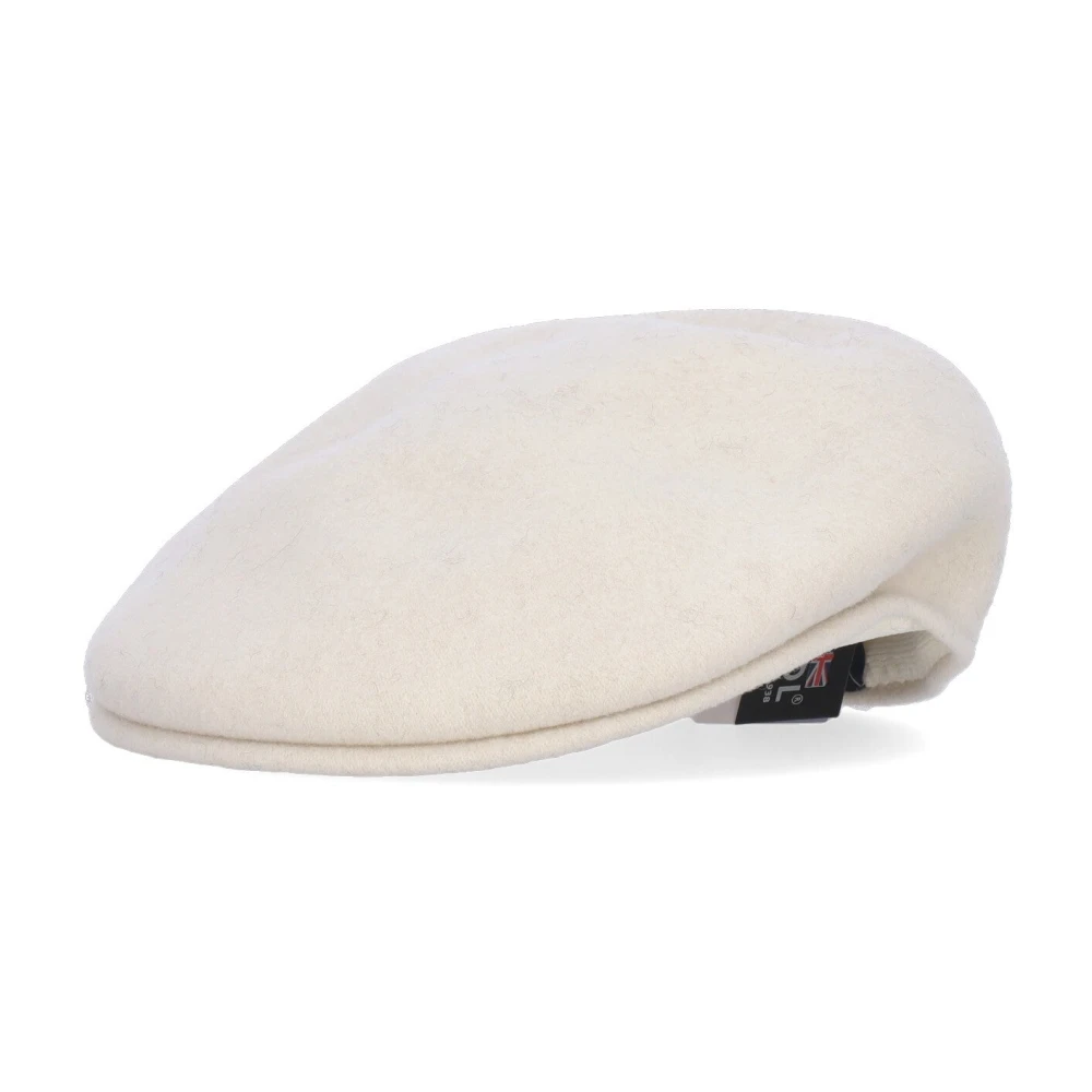 Kangol Witte Wollen Pet Platte Naadloze Kroon White Heren