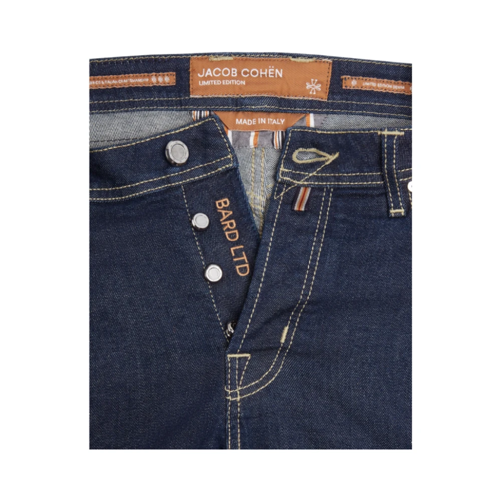 Jacob Cohën Beperkte oplage Denim Jeans met ruwe blauwe stiksels Blue Heren