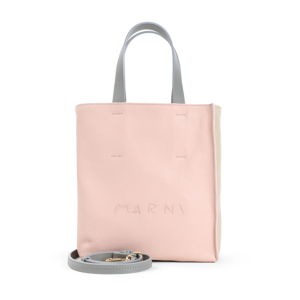 Marni Zachte Mini Handtas Camellia Winter Tarwe Pink Dames