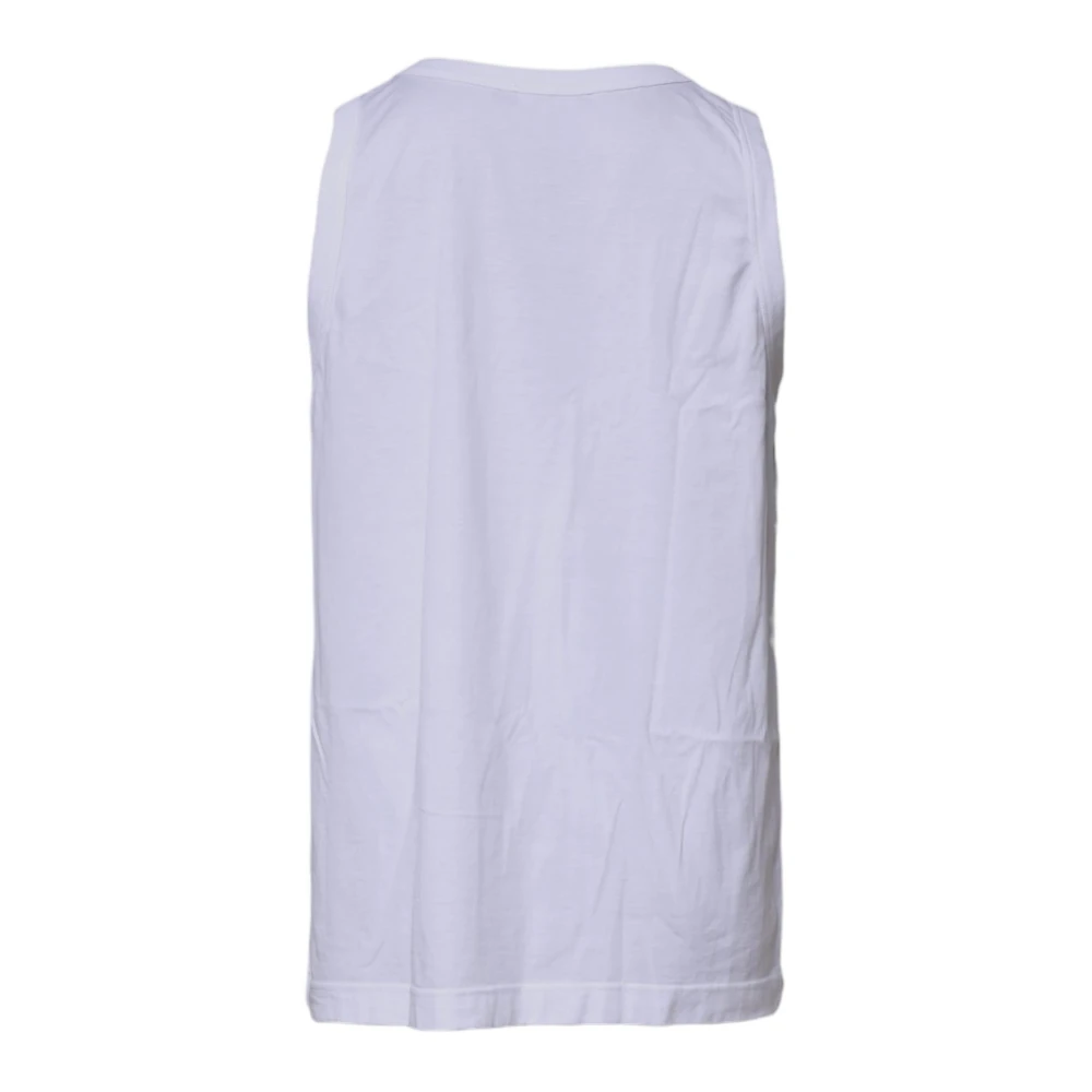 Dolce & Gabbana Witte Katoenen Logo Tanktop White Heren