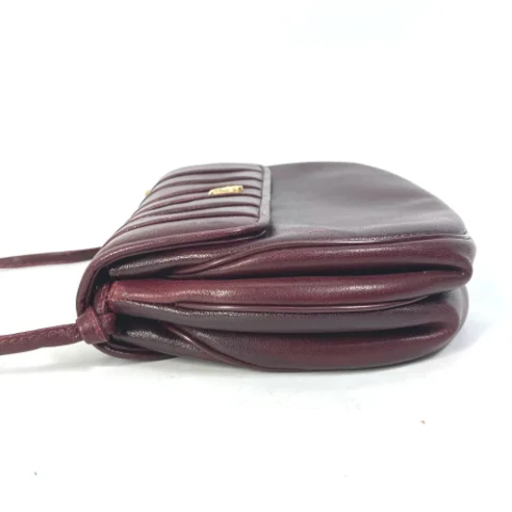 Dior Vintage Pre-owned Leather shoulder-bags Red Dames