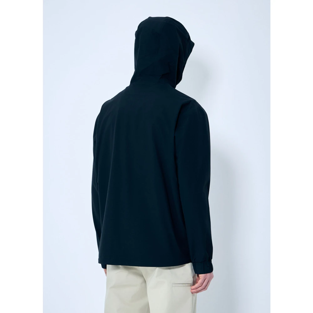Moncler Waterafstotende Hooded Jacket met membraan Black Heren