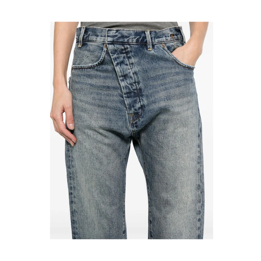 R13 Exene Cropped Straight Leg Blue Dames