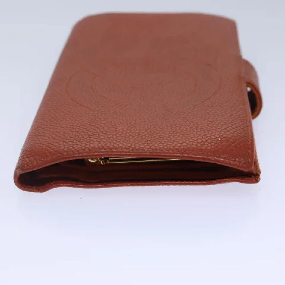 Chanel Vintage Pre-owned Leather wallets Orange Dames