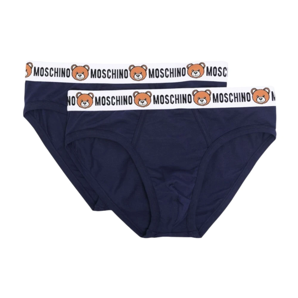 Moschino Blå Silke Slip Set