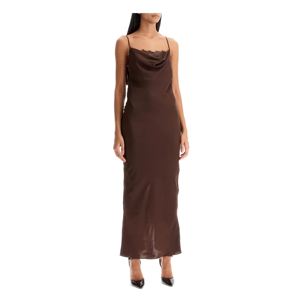 Rotate Birger Christensen Slip Dress Brown Dames