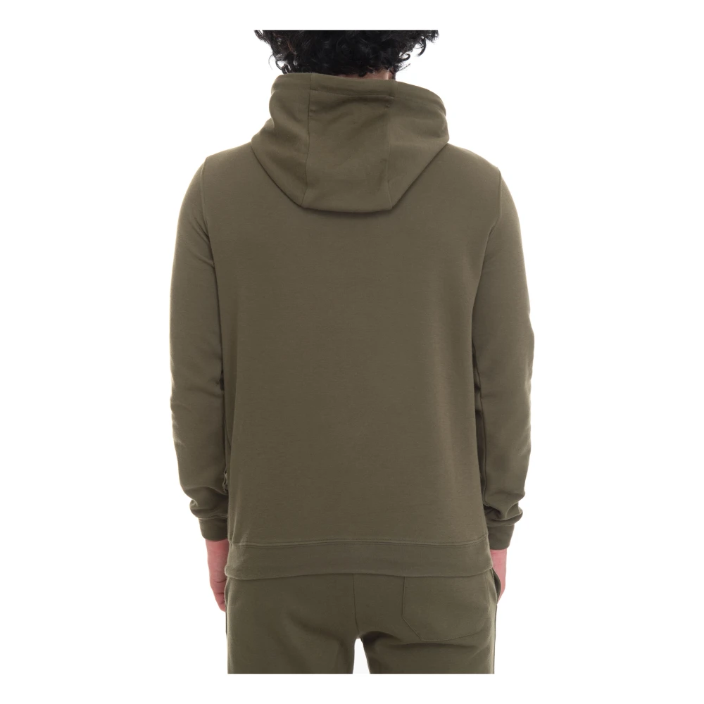 Hindustrie Stretchy Knit Hoodie Green Heren
