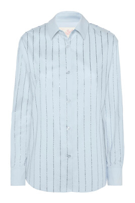 rhinestone-button-up-plain-shirt