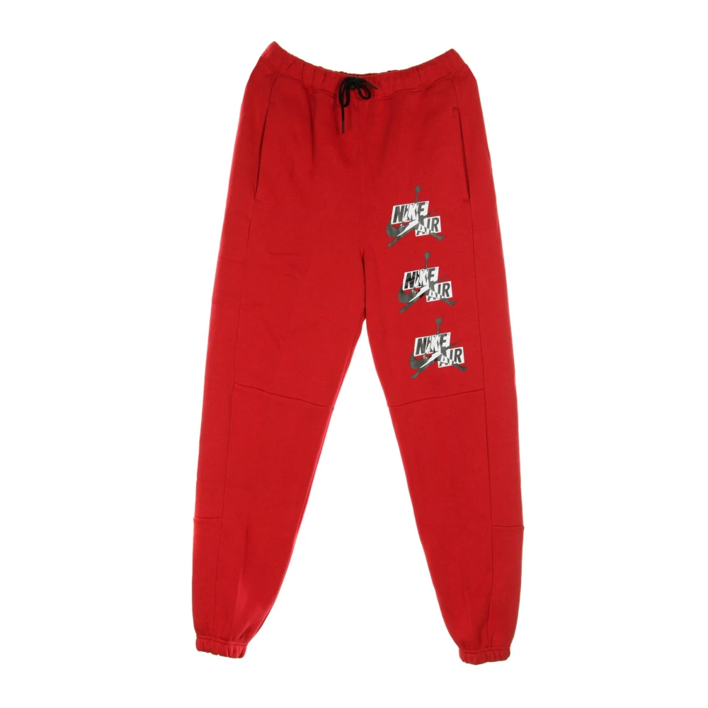 Jordan Klassieke Rode Fleece Trainingspak Broek Red Heren