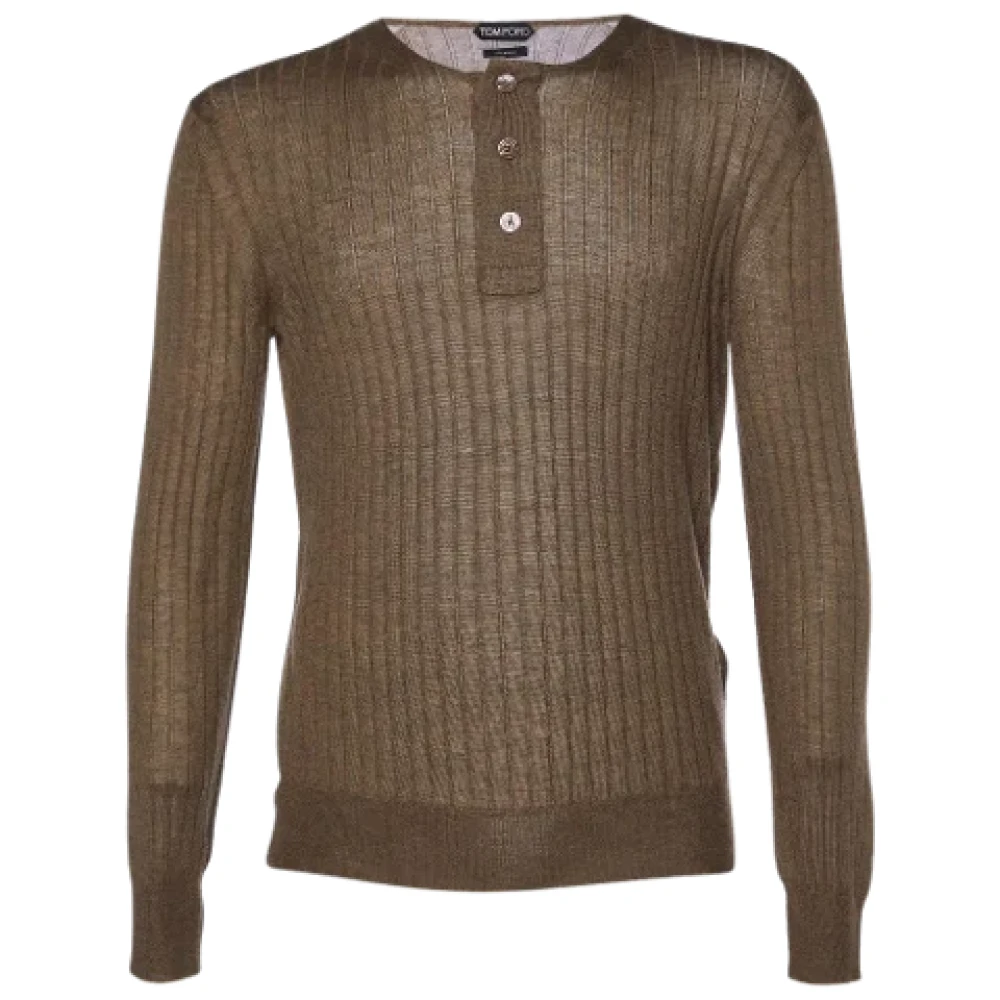 Tom Ford Pre-owned Knit tops Brown Heren