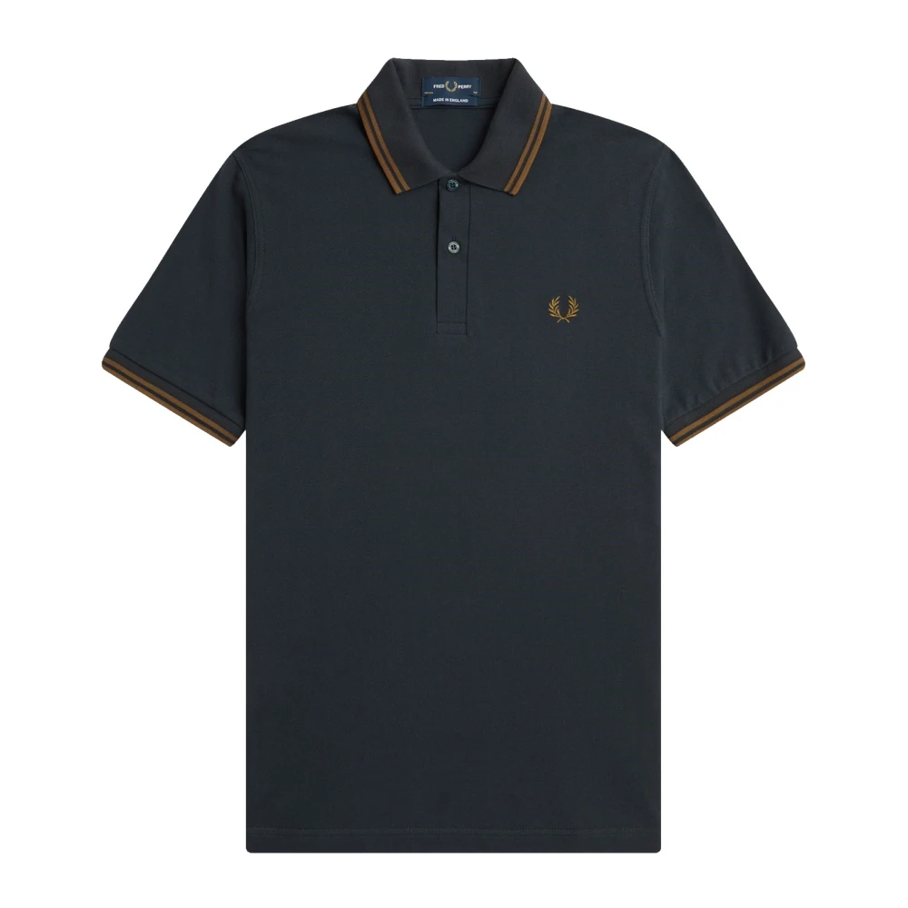 Fred Perry Original Twin Tipped Polo Night Green Blue, Herr