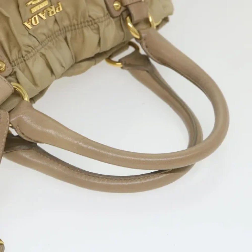 Prada Vintage Pre-owned Fabric prada-bags Beige Dames