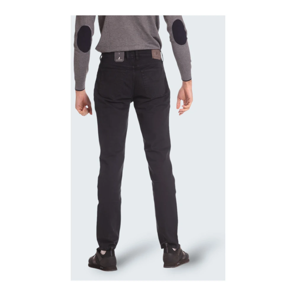 Jeckerson Zwarte Slim Fit 5-Pocket Broek Black Heren