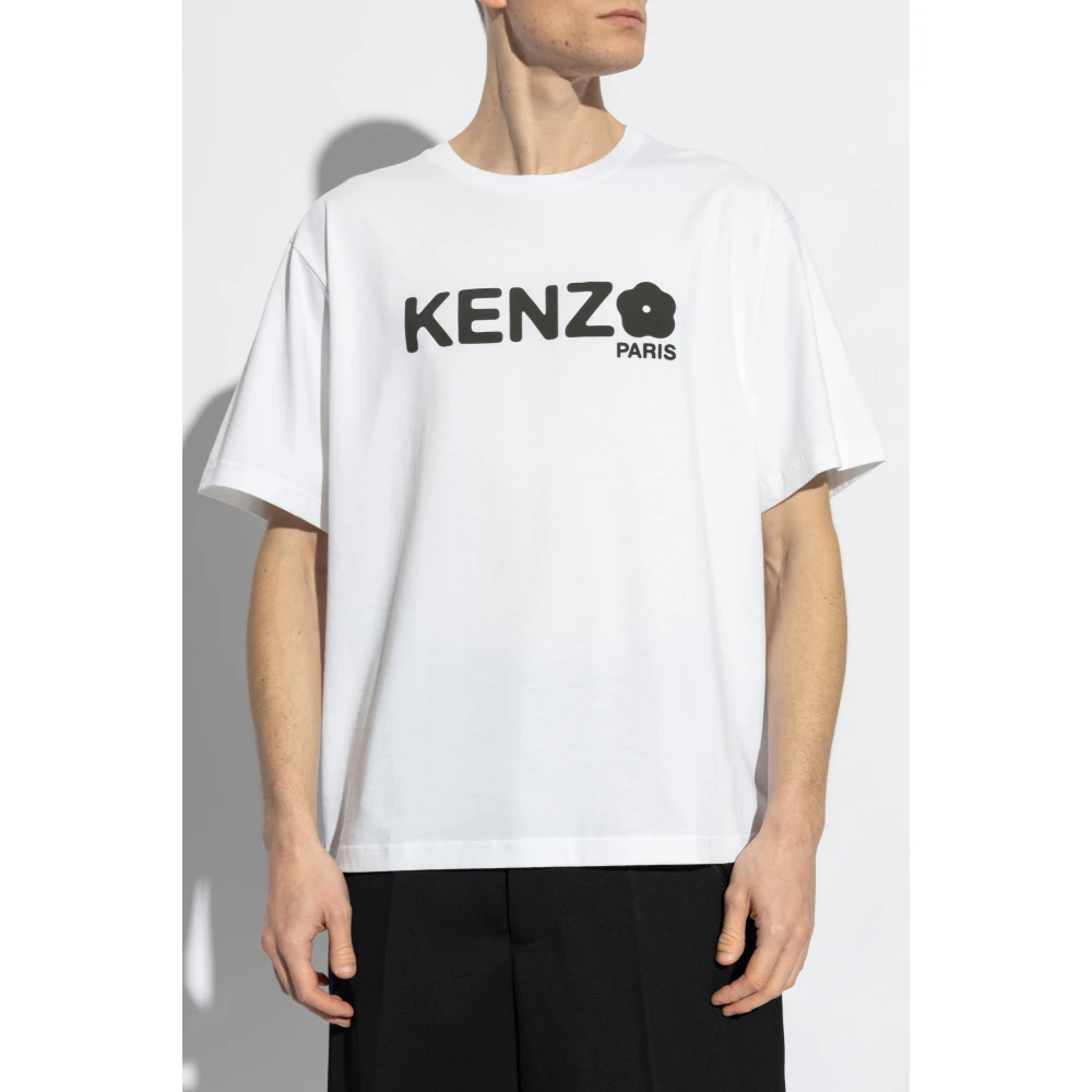 Kenzo T-shirt met bedrukt logo White Heren