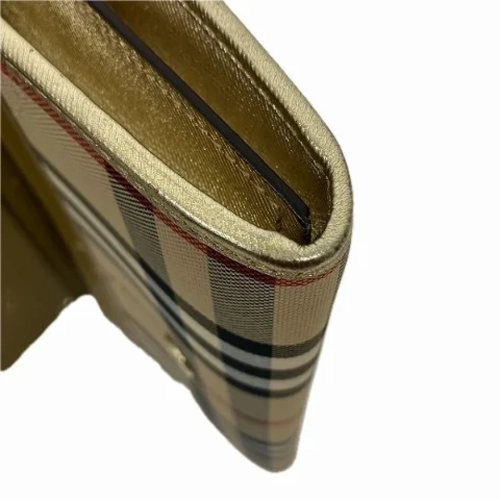 Burberry Vintage Pre-owned Leather wallets Beige Dames