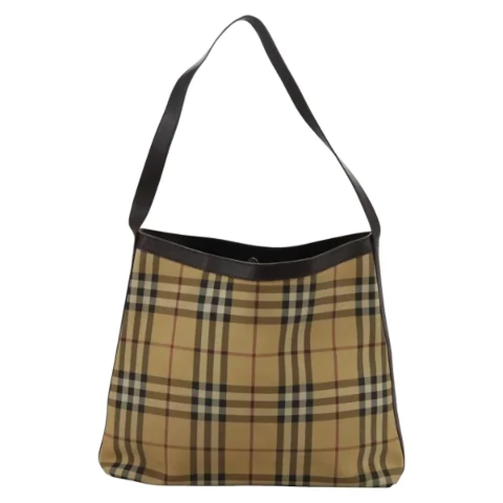 Burberry Vintage Pre-owned Canvas shoulder-bags Beige Dames