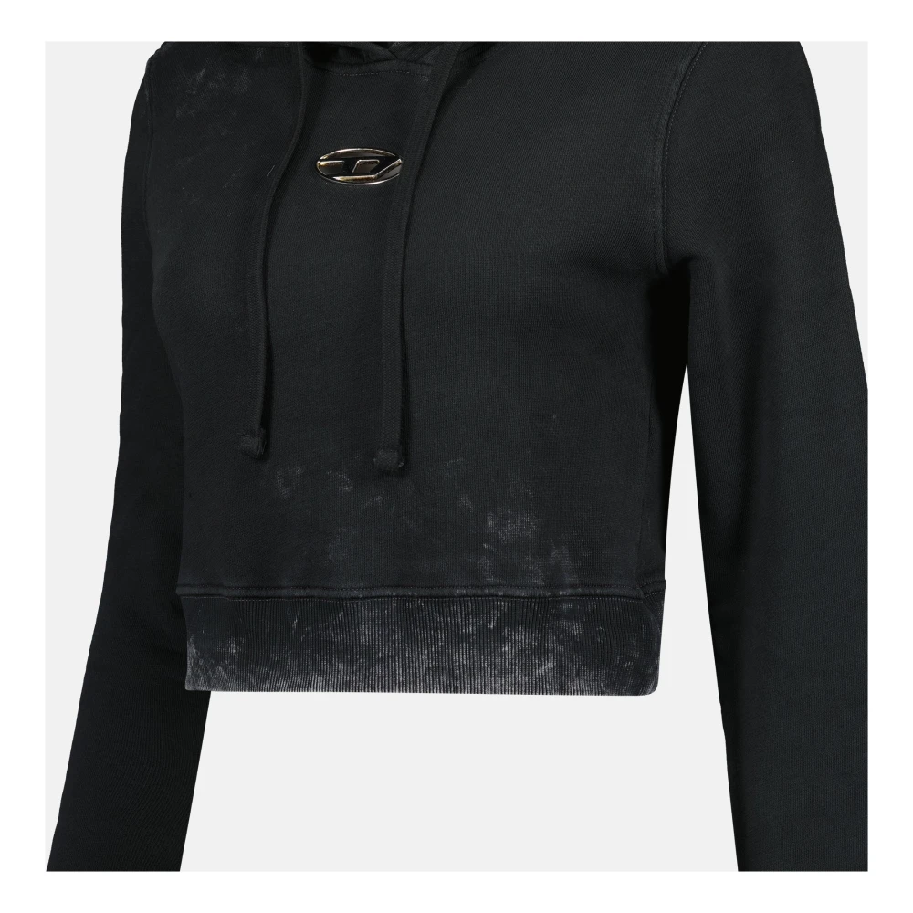 Diesel Slimmy Hoodie Zwart Biologisch Katoen Black Dames