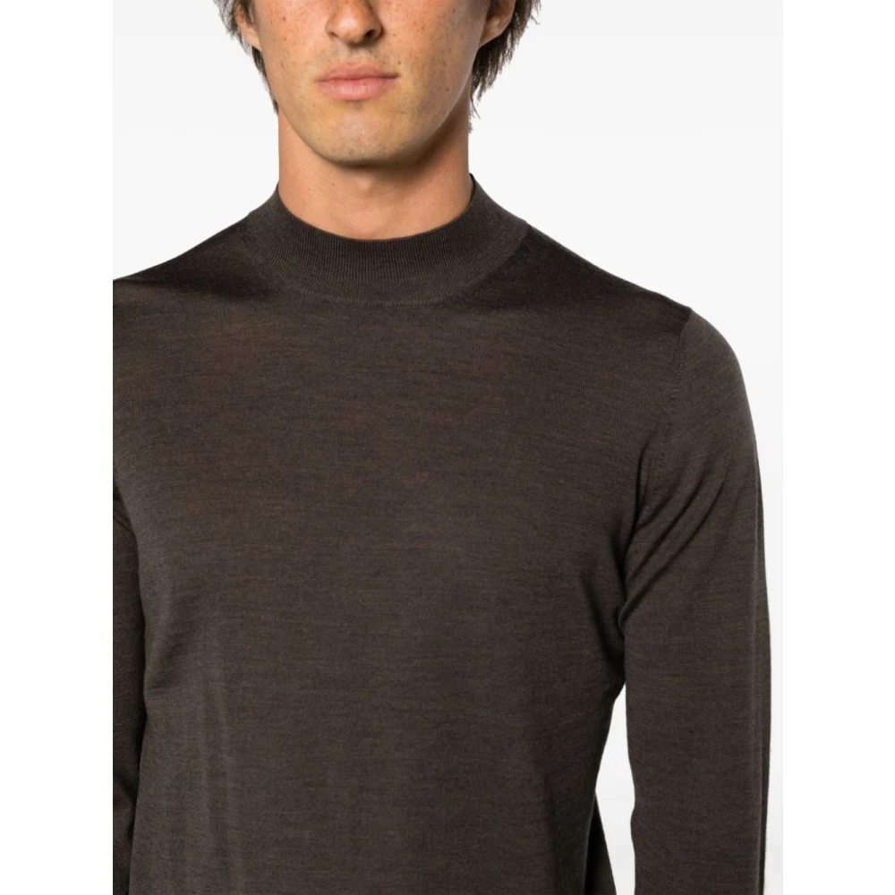 Barba Luxe Wollen Gebreide Kleding Brown Heren