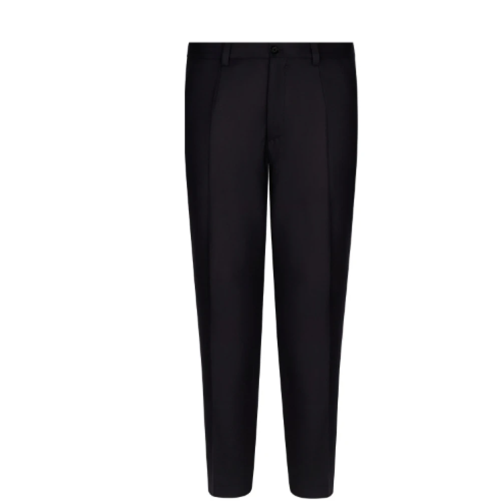 Dolce & Gabbana Navy Blue Wollen Broek Blue Heren