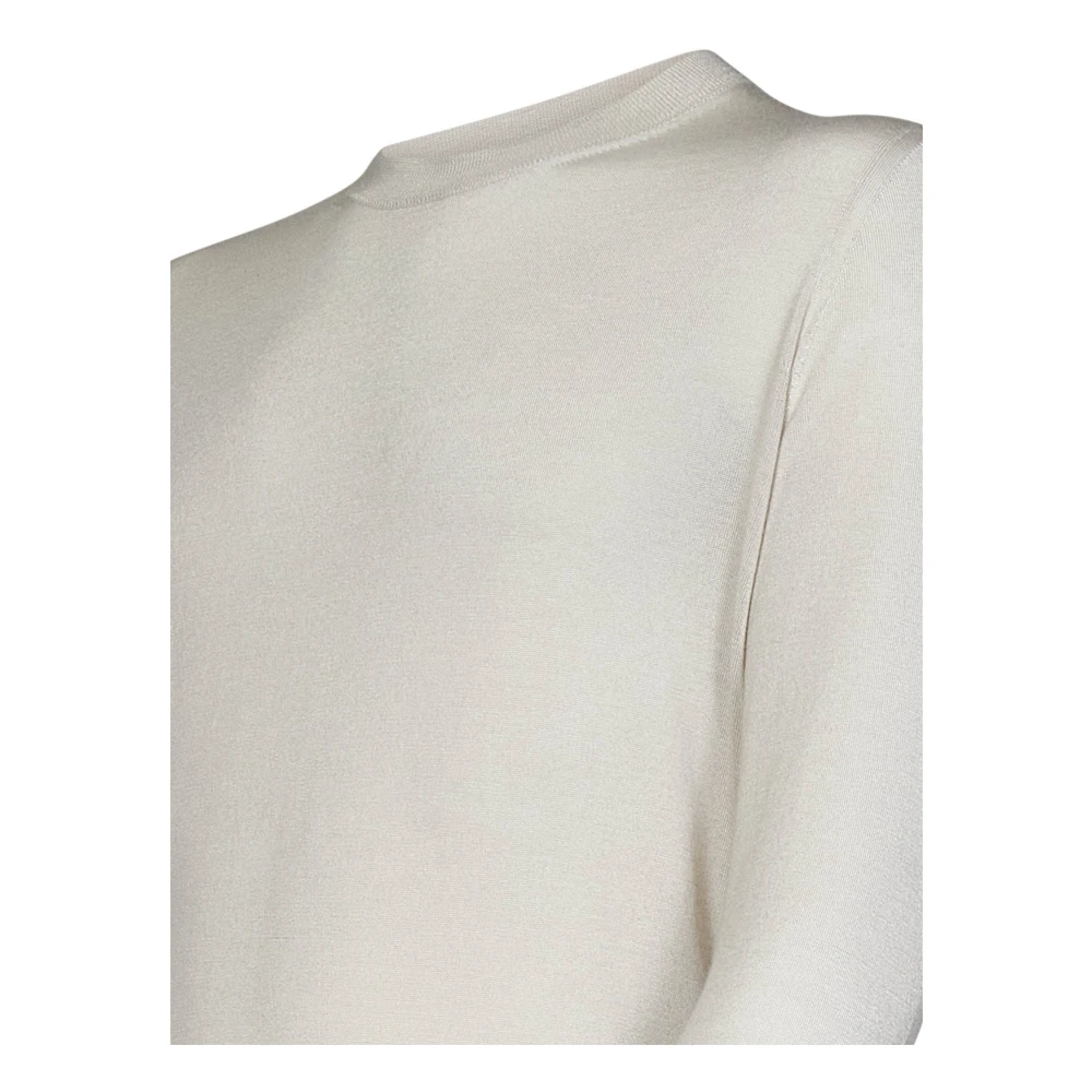 Brioni Luxe Ivoor Crew-Neck Sweater Beige Heren