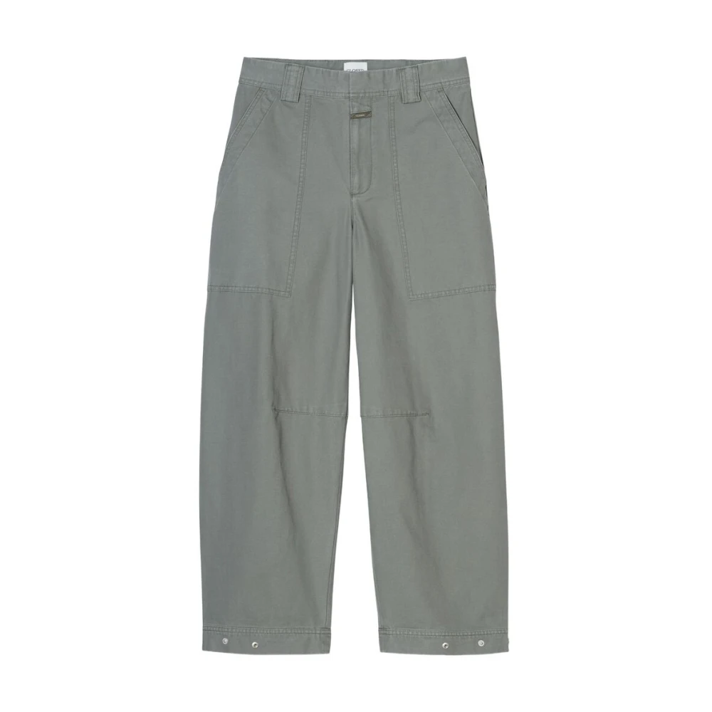 Closed Jade Groene Drukknopen Manchetten Broek Green Dames