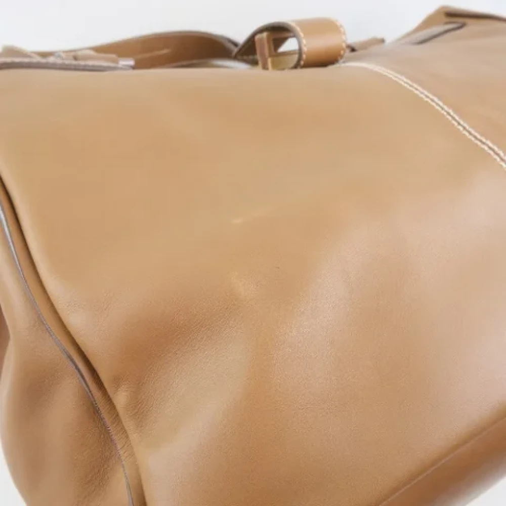 Salvatore Ferragamo Pre-owned Leather handbags Brown Dames