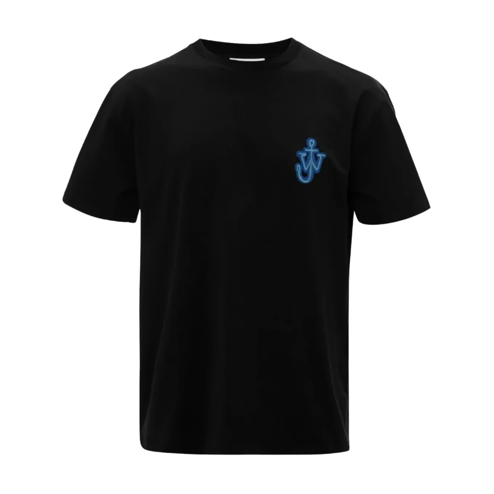Jw Anderson Men's Black Anchor Patch Tee
