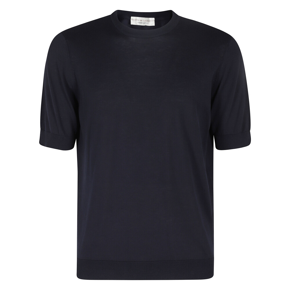 Tシャツ・カットソー FILIPPO DE LAURENTIIS SHORT SLEEVES ROUND NECK SWEATER Shop fashion from Filippo De Laurentiis online at Miinto