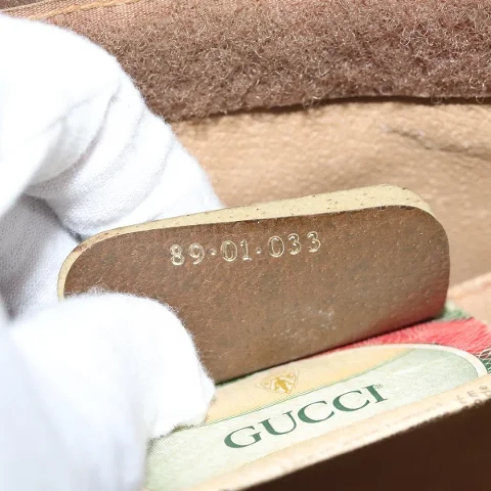 Gucci Vintage Pre-owned Leather clutches Beige Dames