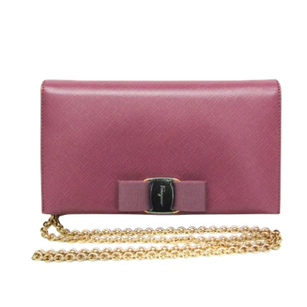 Salvatore Ferragamo Pre-owned Leather wallets Pink Dames