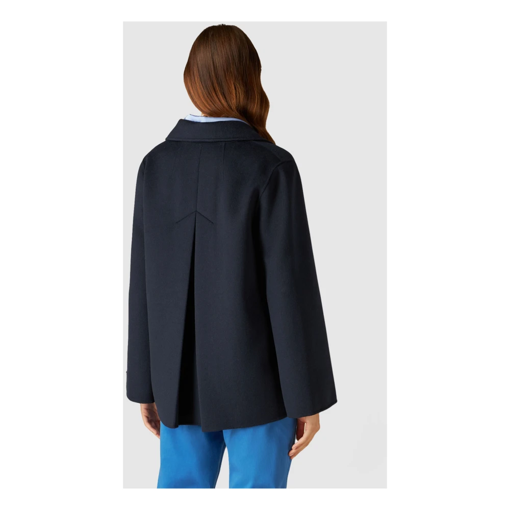 Oltre Korte mantel van wolmix Blue Dames