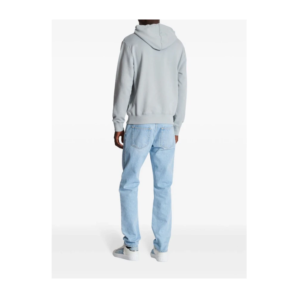 Balmain Hoodie met bedrukt ontwerp Gray Heren