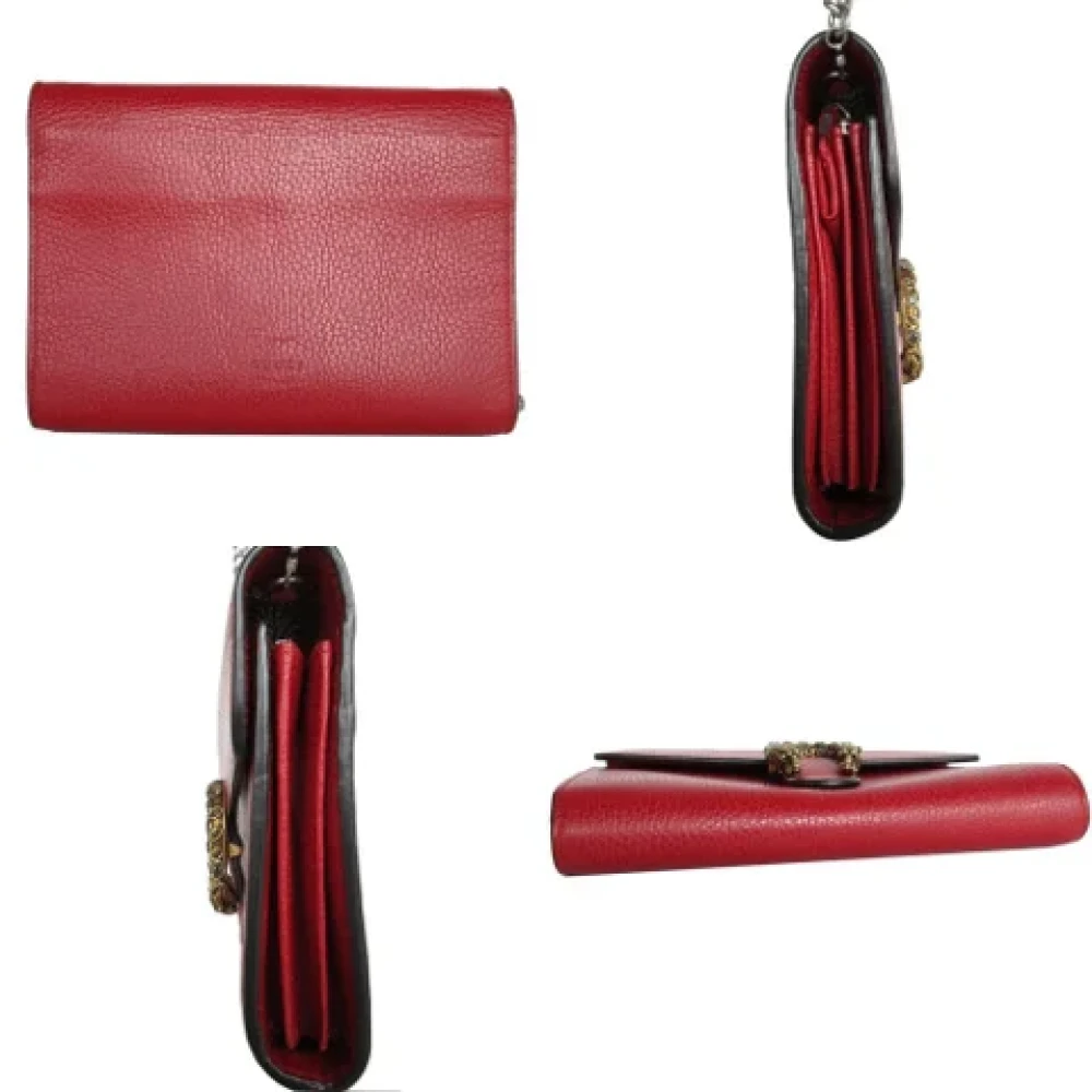 Gucci Vintage Pre-owned Leather gucci-bags Red Dames