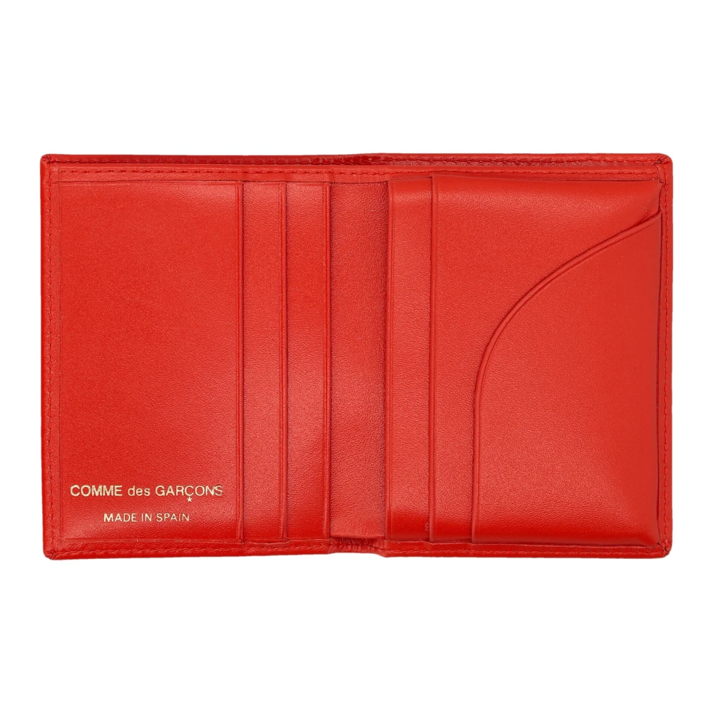Comme des Garçons Oranje Leren Pasjeshouder Portemonnee Orange Unisex
