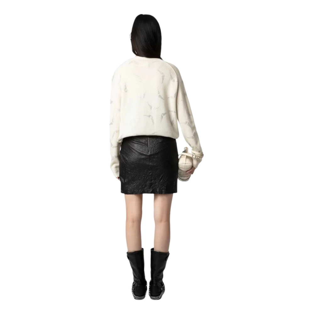 Zadig & Voltaire Diamantversierde Kasjmier Vest Beige Dames