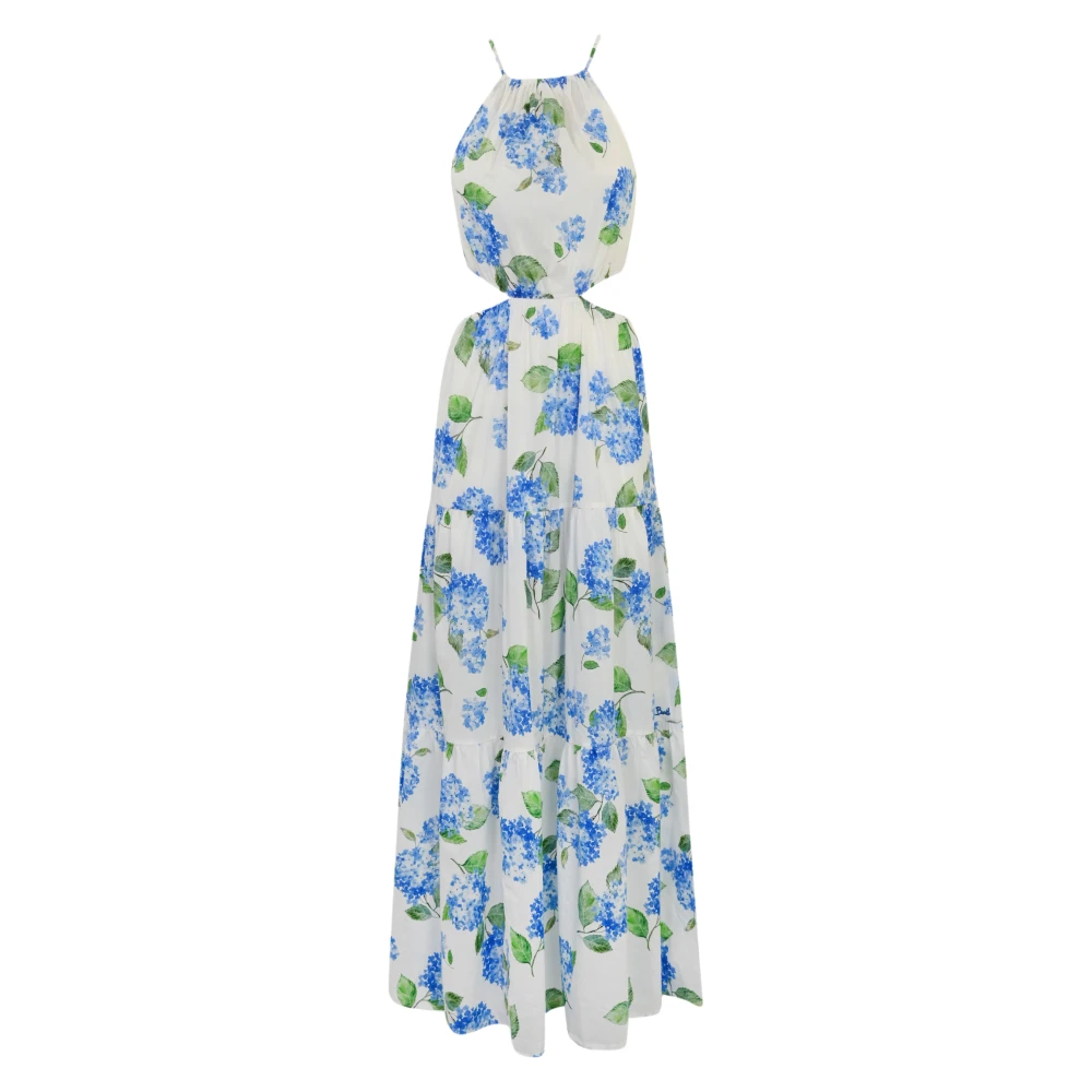 MC2 Saint Barth Bloemen Maxi Jurk met Uitsparingen Multicolor Dames