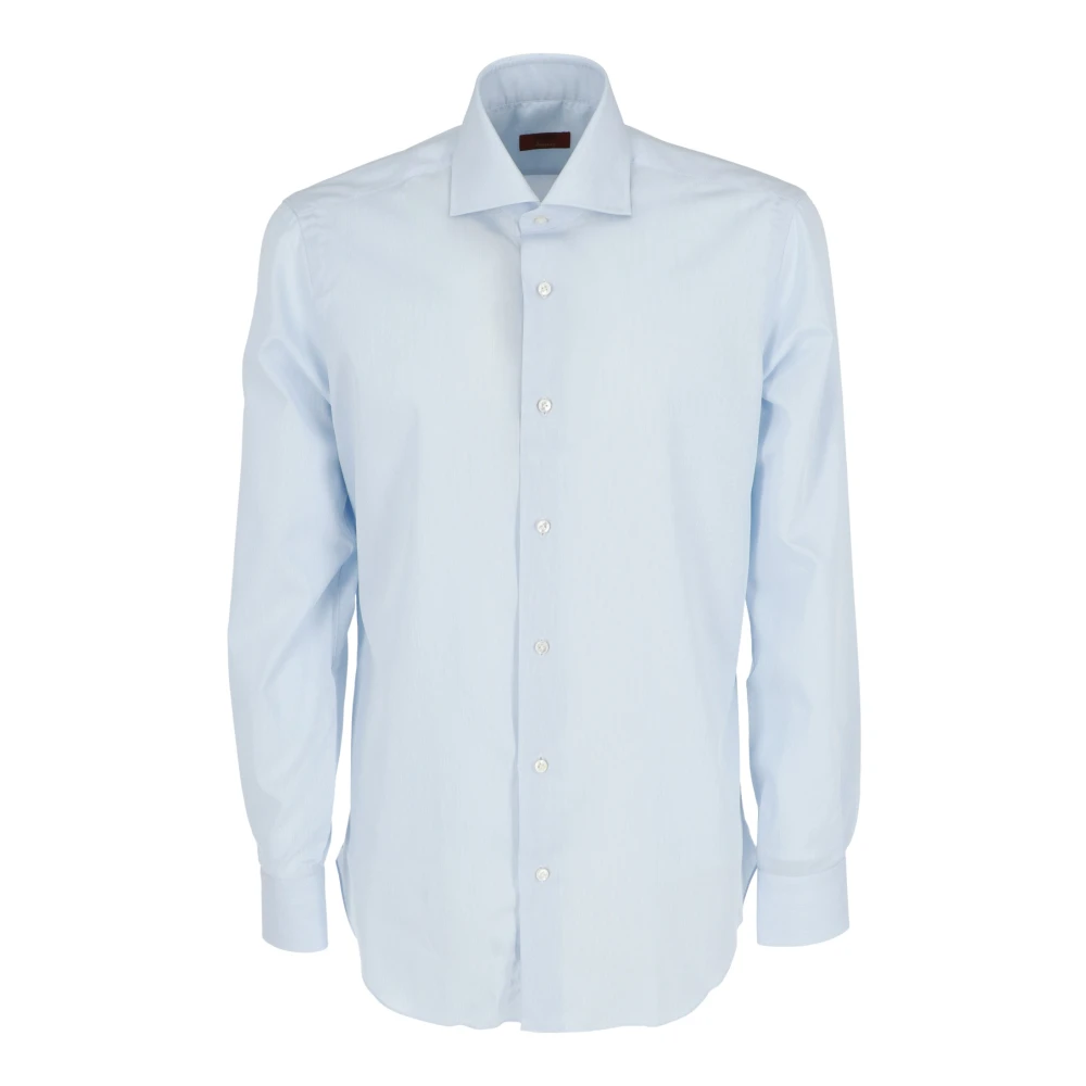 Barba Casual Katoenen Overhemd voor Mannen Blue Heren