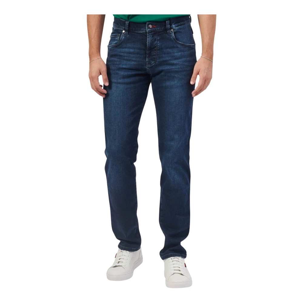 Bugatti Mörkblå 5-ficks regular fit jeans Blue, Herr