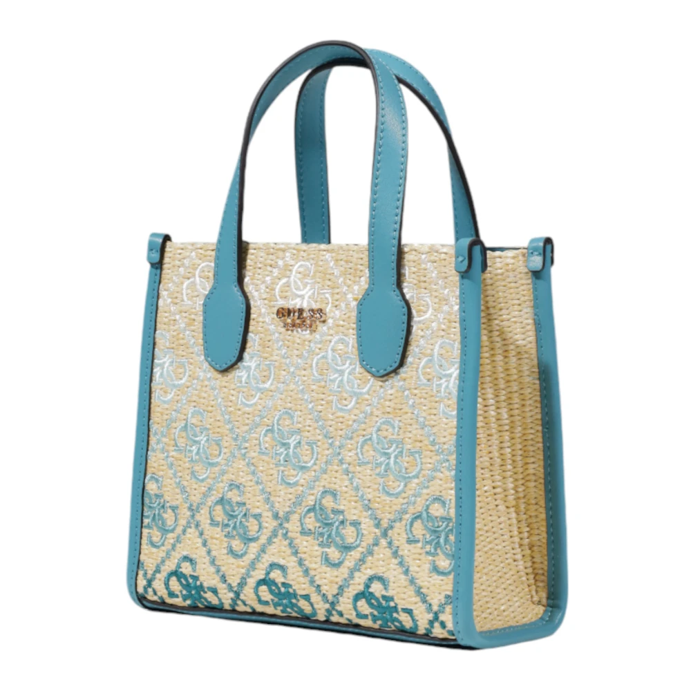 Guess Mini 2 Compartiment Tote Tas Blue Dames