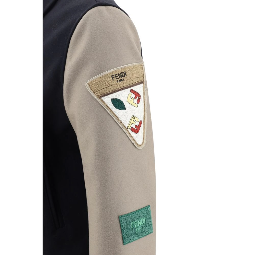 Fendi College-stijl wollen bomberjack Multicolor Heren