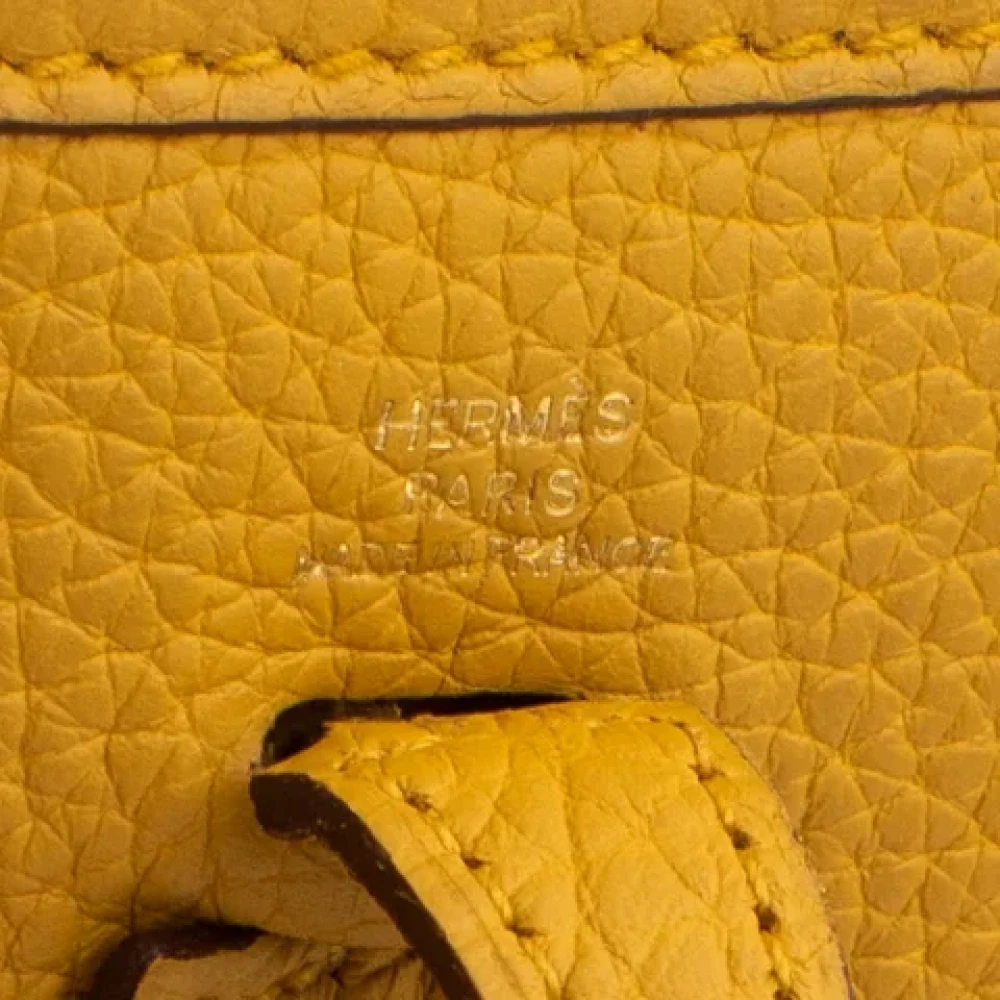 Hermès Vintage Pre-owned Leather shoulder-bags Yellow Dames